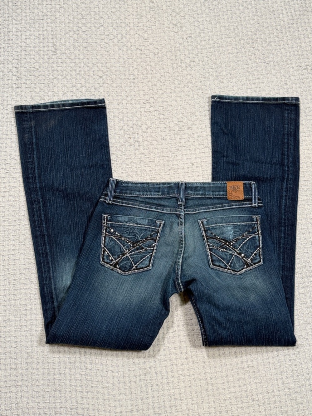 BKE Stella Mid-Rise Slim Fit Straight Denim Jeans Style# BK18116R Size 26x31 1/2